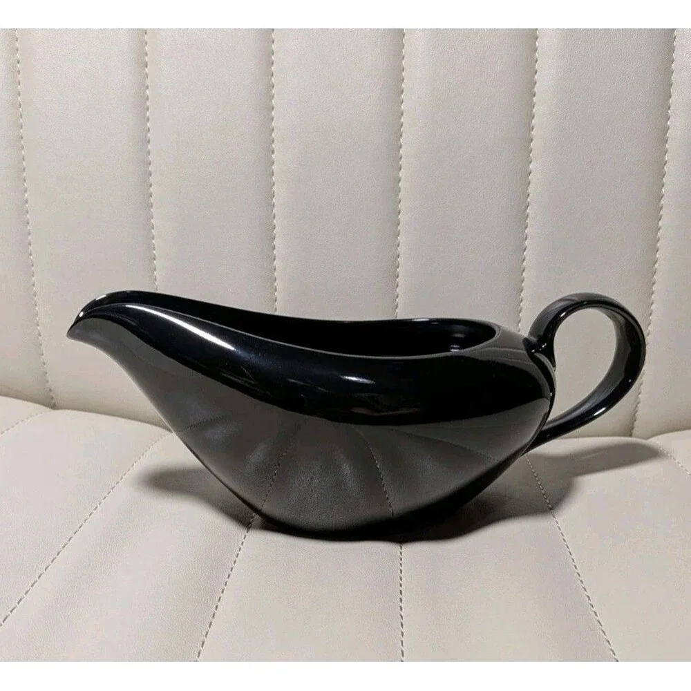 Fitz and Floyd Total Color Spectrum Black Gravy Boat